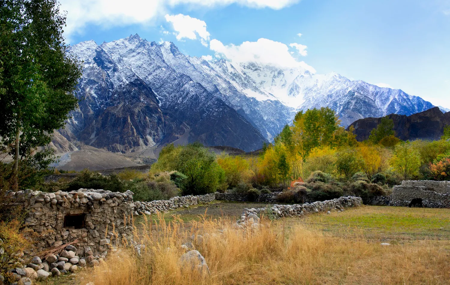 Passu Village Gilgit in autumn