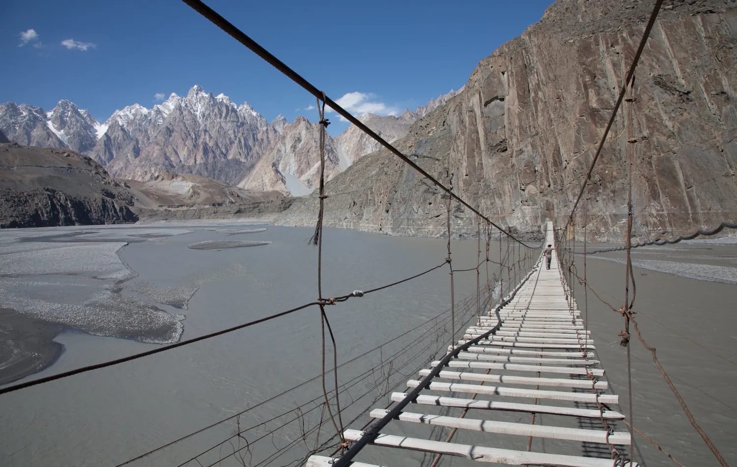 hanging bridge Indus River